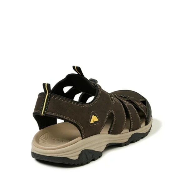 NEW Ozark Trail Men's Outdoor Vegan Leather Brown Round Toe Fisherman Sandals - Picture 3 of 5